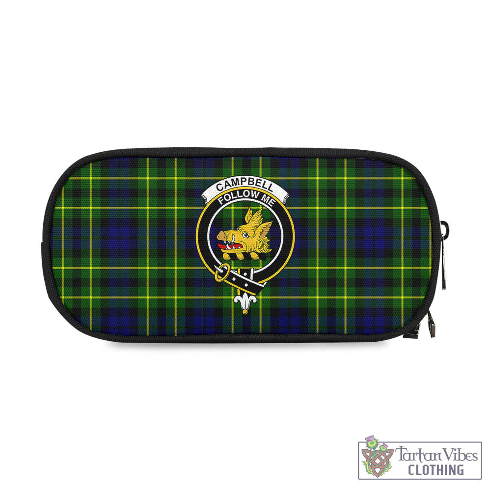 Tartan Vibes Clothing Campbell of Breadalbane Modern Tartan Pen and Pencil Case with Family Crest