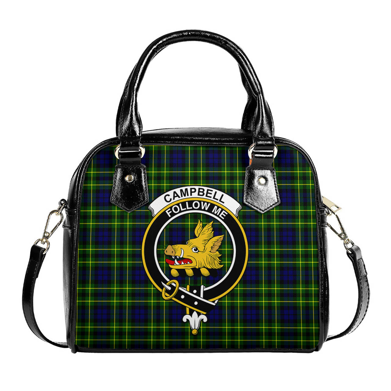 Campbell of Breadalbane Modern Tartan Shoulder Handbags with Family Crest One Size 6*25*22 cm - Tartanvibesclothing