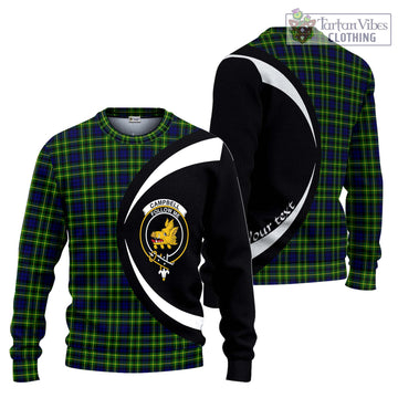 Campbell of Breadalbane Modern Tartan Knitted Sweater with Family Crest Circle Style