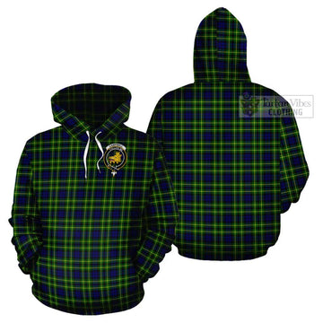 Campbell of Breadalbane Modern Tartan Cotton Hoodie with Family Crest