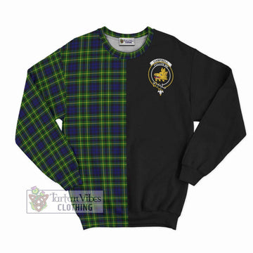 Campbell of Breadalbane Modern Tartan Sweatshirt with Family Crest and Half Of Me Style