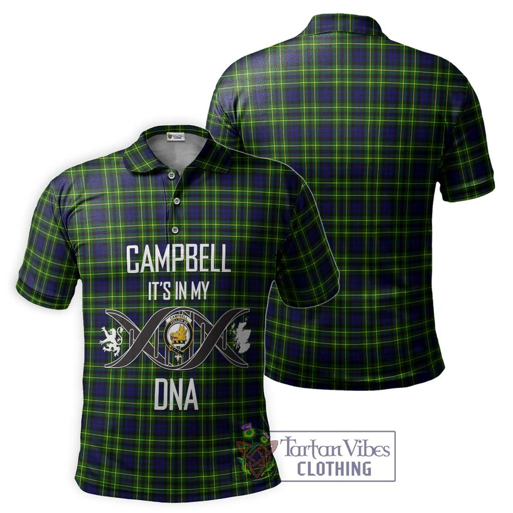 Campbell of Breadalbane Modern Tartan Polo Shirt with Family Crest DNA In Me Style - Tartanvibesclothing Shop