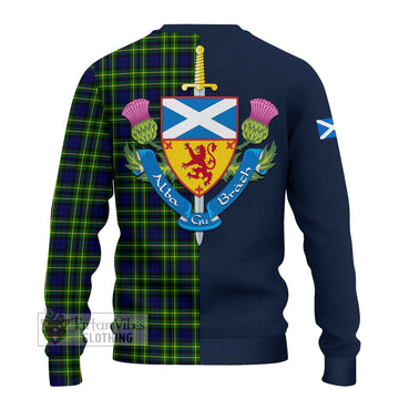 Campbell of Breadalbane Modern Tartan Ugly Sweater with Scottish Lion Royal Arm Half Style