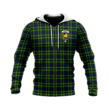 Campbell of Breadalbane Modern Tartan Knitted Hoodie with Family Crest
