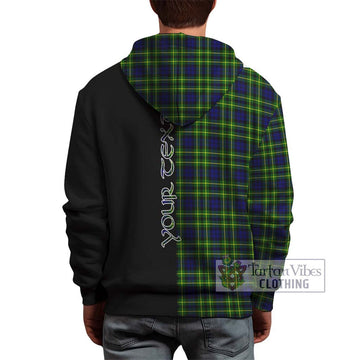 Campbell of Breadalbane Modern Tartan Hoodie with Family Crest and Half Of Me Style