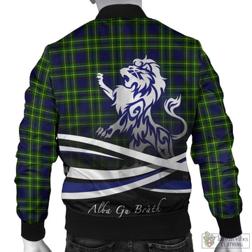 Campbell of Breadalbane Modern Tartan Bomber Jacket with Alba Gu Brath Regal Lion Emblem