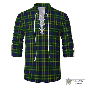 Campbell of Breadalbane Modern Tartan Men's Scottish Traditional Jacobite Ghillie Kilt Shirt