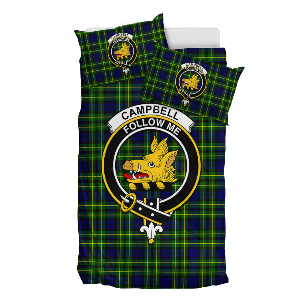 Campbell of Breadalbane Modern Tartan Bedding Set with Family Crest - Tartan Vibes Clothing