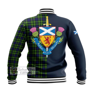 Campbell of Breadalbane Modern Tartan Baseball Jacket Alba with Scottish Lion Royal Arm Half Style