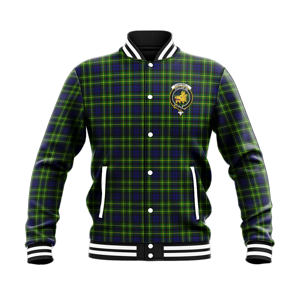 Campbell of Breadalbane Modern Tartan Baseball Jacket with Family Crest - Tartan Vibes Clothing