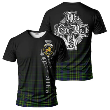 Campbell of Breadalbane Modern Tartan T-Shirt Featuring Alba Gu Brath Family Crest Celtic Inspired