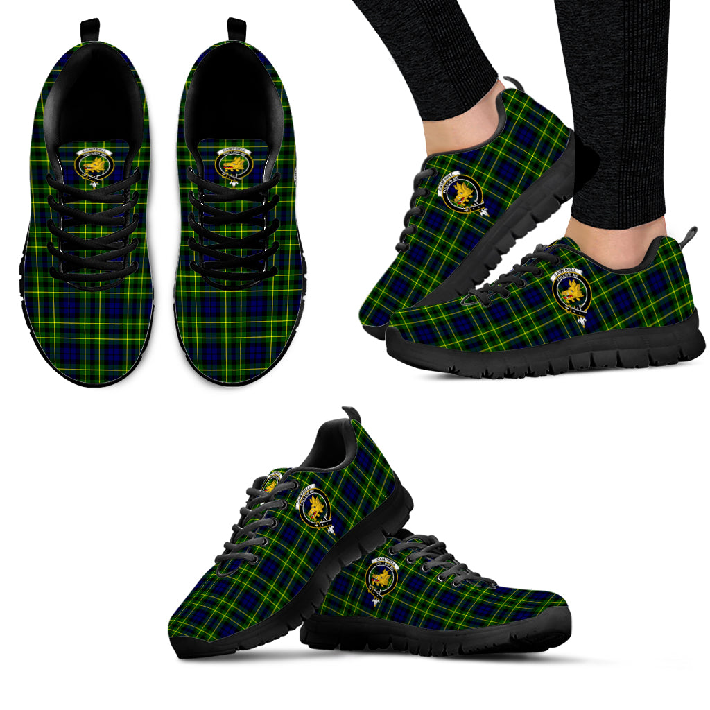 Campbell of Breadalbane Modern Tartan Sneakers with Family Crest - Tartan Vibes Clothing