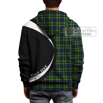 Campbell of Breadalbane Modern Tartan Hoodie with Family Crest Circle Style