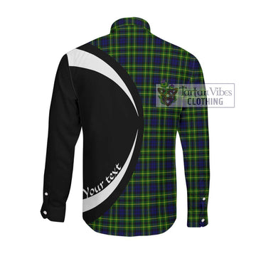 Campbell of Breadalbane Modern Tartan Long Sleeve Button Up with Family Crest Circle Style