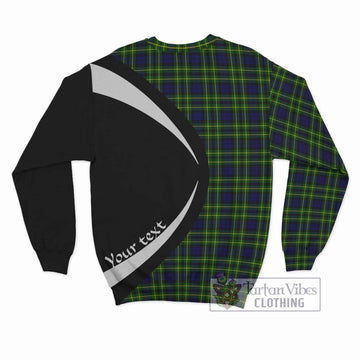 Campbell of Breadalbane Modern Tartan Sweatshirt with Family Crest Circle Style