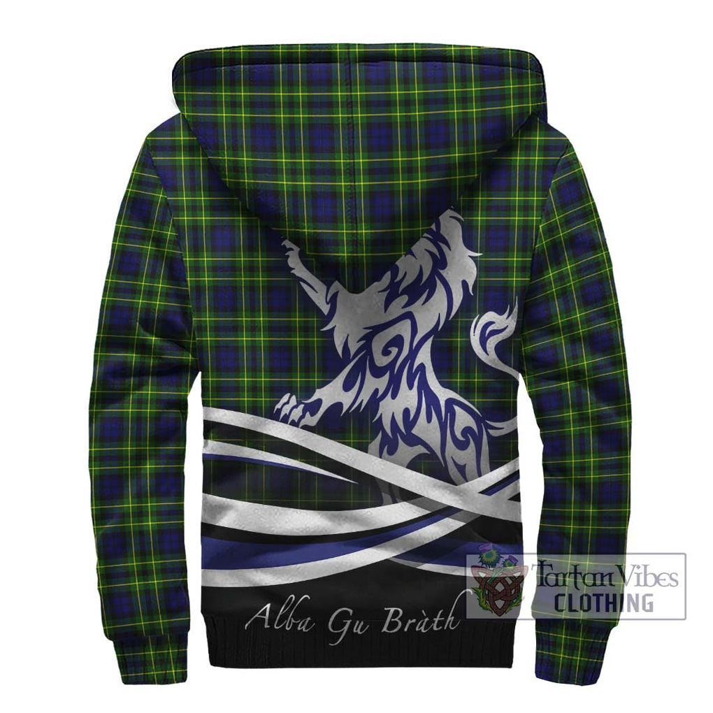 Campbell of Breadalbane Modern Tartan Sherpa Hoodie with Alba Gu Brath Regal Lion Emblem - Tartanvibesclothing Shop