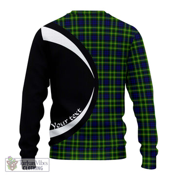 Campbell of Breadalbane Modern Tartan Knitted Sweater with Family Crest Circle Style