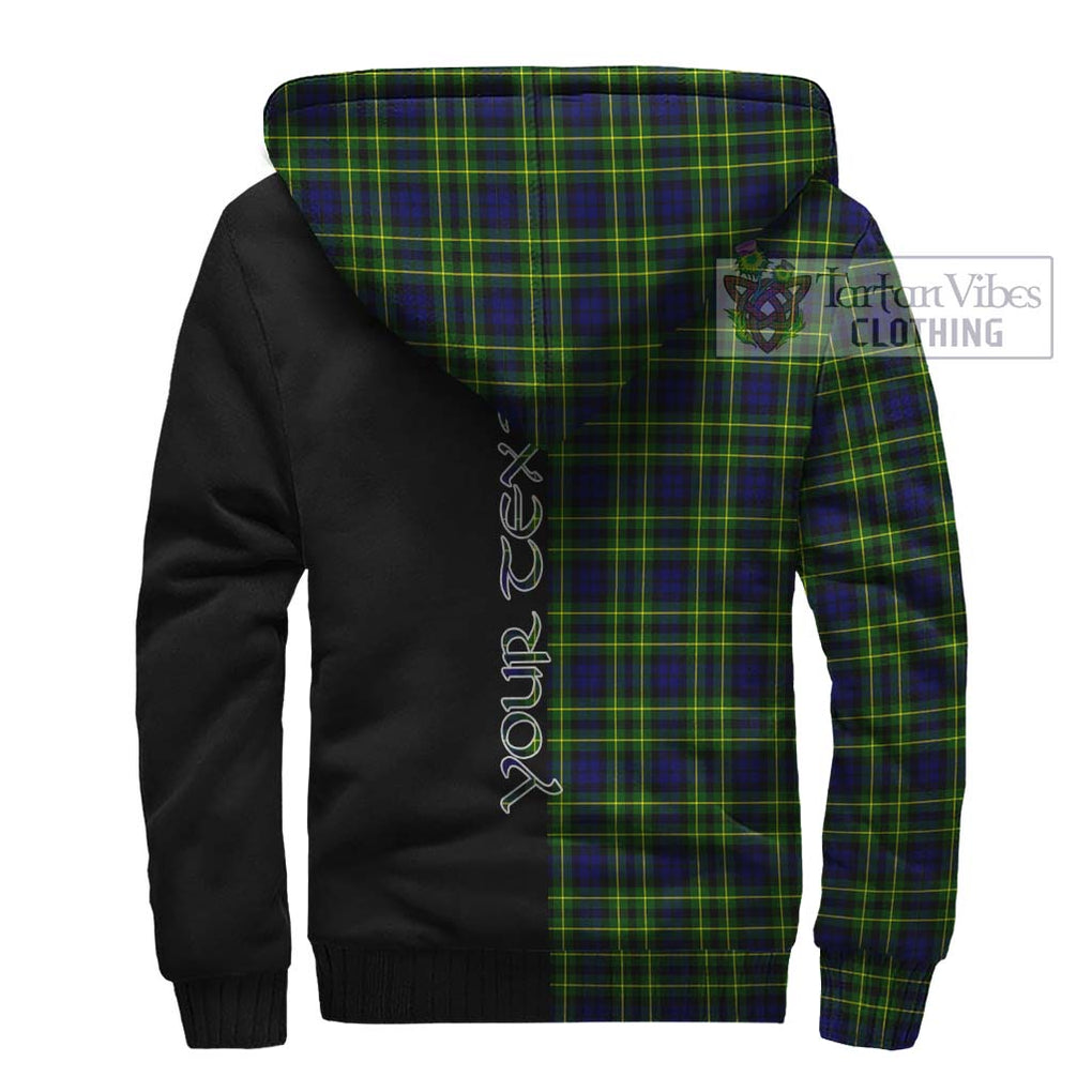 Campbell of Breadalbane Modern Tartan Sherpa Hoodie with Family Crest and Half Of Me Style - Tartanvibesclothing Shop