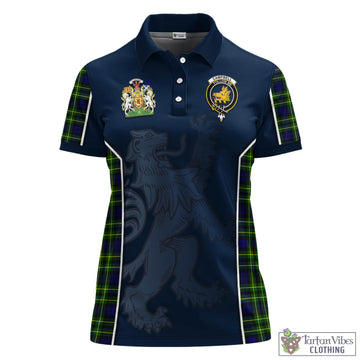 Campbell of Breadalbane Modern Tartan Women's Polo Shirt with Family Crest and Lion Rampant Vibes Sport Style