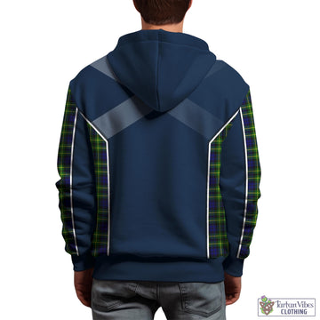 Campbell of Breadalbane Modern Tartan Hoodie with Family Crest and Lion Rampant Vibes Sport Style