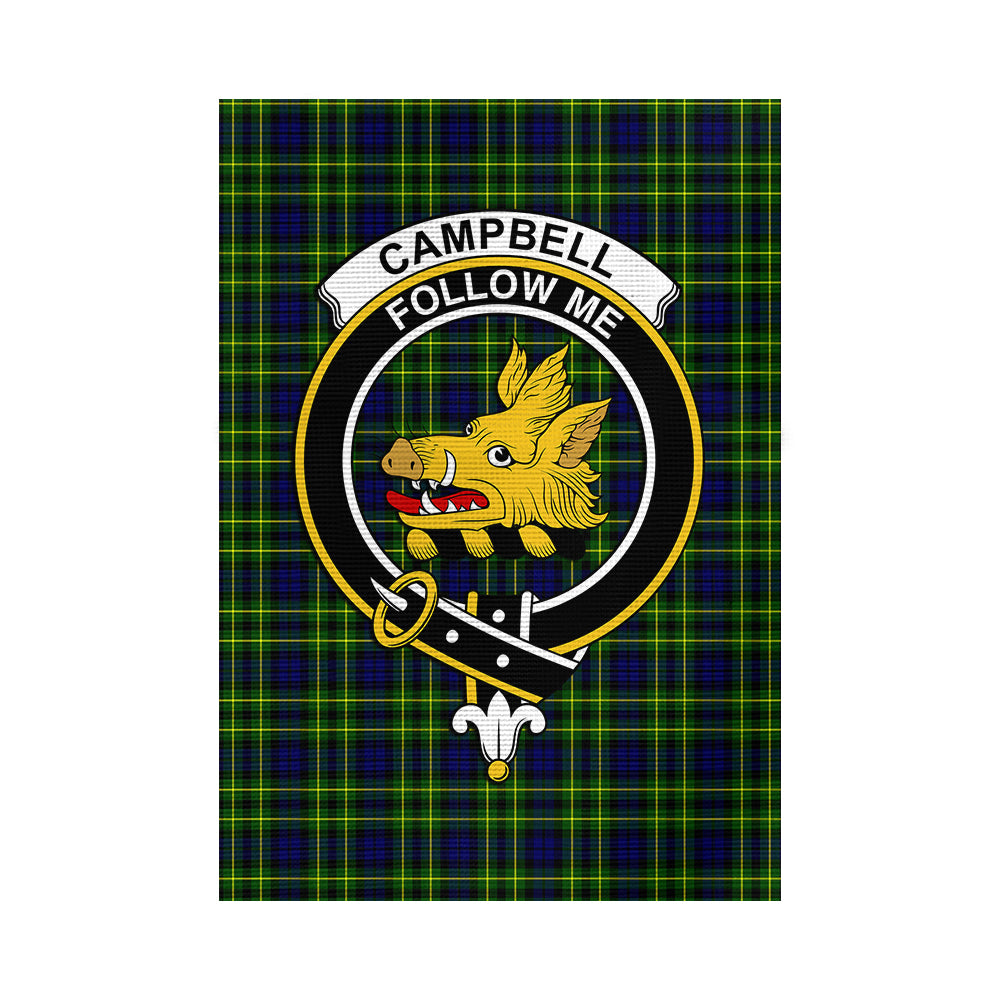 Campbell of Breadalbane Modern Tartan Flag with Family Crest - Tartan Vibes Clothing