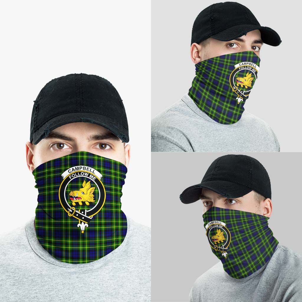 Campbell of Breadalbane Modern Tartan Neck Gaiters, Tartan Bandanas, Tartan Head Band with Family Crest