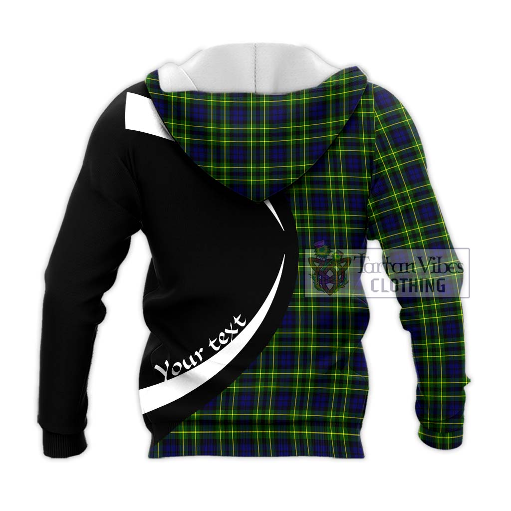 Campbell of Breadalbane Modern Tartan Knitted Hoodie with Family Crest Circle Style - Tartan Vibes Clothing