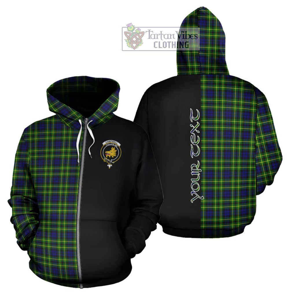 Campbell of Breadalbane Modern Tartan Hoodie with Family Crest and Half Of Me Style - Tartanvibesclothing Shop