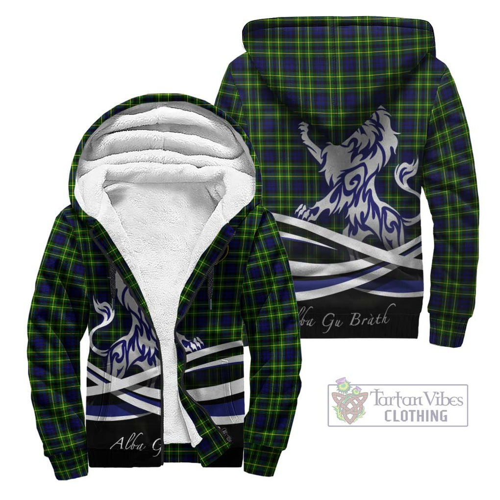 Campbell of Breadalbane Modern Tartan Sherpa Hoodie with Alba Gu Brath Regal Lion Emblem Unisex - Tartanvibesclothing Shop