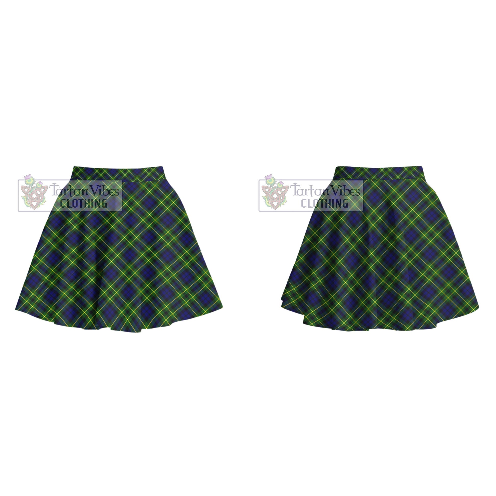 Tartan Vibes Clothing Campbell of Breadalbane Modern Tartan Women's Plated Mini Skirt