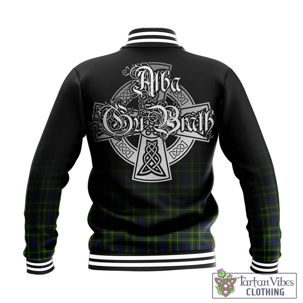 Tartan Vibes Clothing Campbell of Breadalbane Modern Tartan Baseball Jacket Featuring Alba Gu Brath Family Crest Celtic Inspired