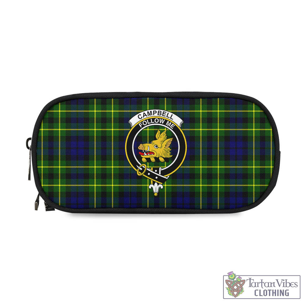 Tartan Vibes Clothing Campbell of Breadalbane Modern Tartan Pen and Pencil Case with Family Crest