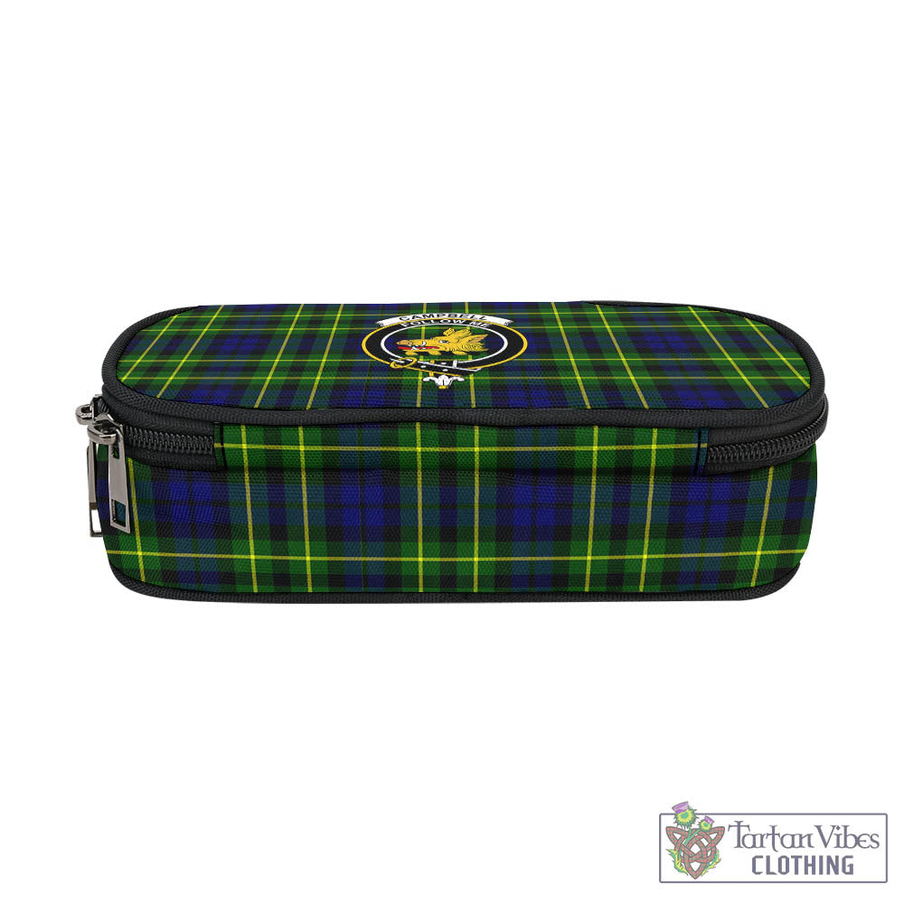 Tartan Vibes Clothing Campbell of Breadalbane Modern Tartan Pen and Pencil Case with Family Crest