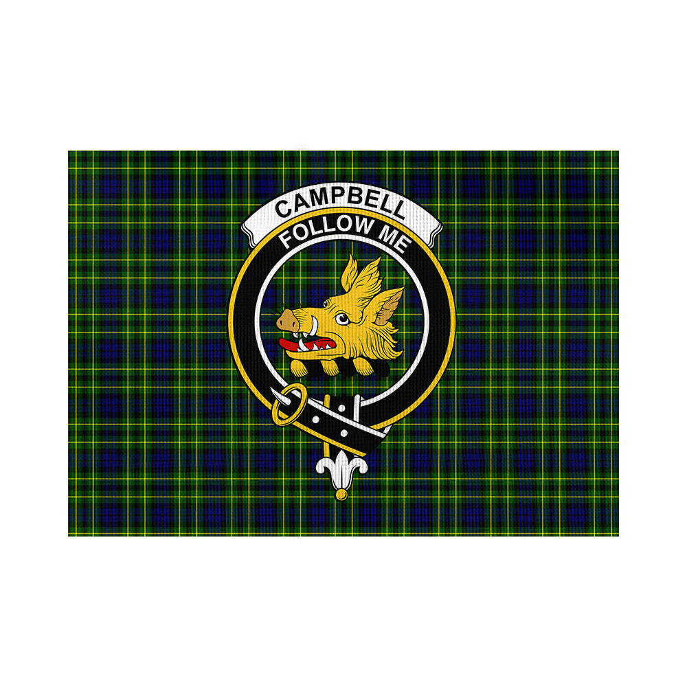 Campbell of Breadalbane Modern Tartan Flag with Family Crest - Tartan Vibes Clothing