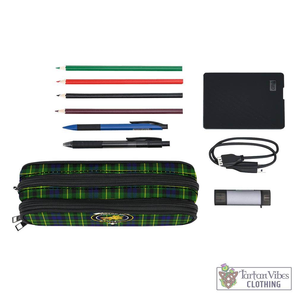 Tartan Vibes Clothing Campbell of Breadalbane Modern Tartan Pen and Pencil Case with Family Crest