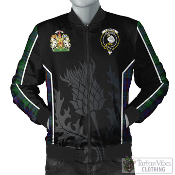 Campbell of Cawdor Tartan Bomber Jacket with Family Crest and Scottish Thistle Vibes Sport Style