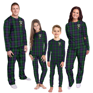 Campbell of Cawdor Tartan Pajamas Family Set with Family Crest