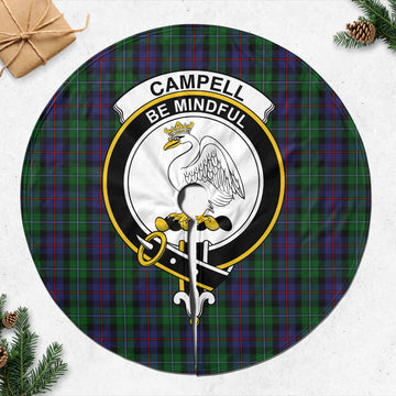 Campbell of Cawdor Tartan Christmas Tree Skirt with Family Crest