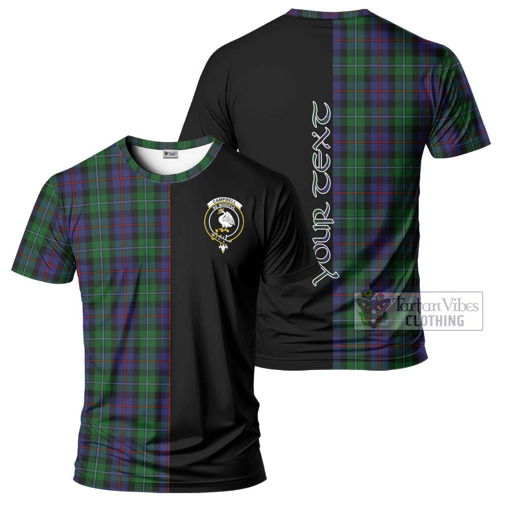 Campbell of Cawdor Tartan T-Shirt with Family Crest and Half Of Me Style Kid's Shirt - Tartanvibesclothing Shop