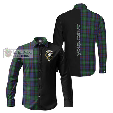 Campbell of Cawdor Tartan Long Sleeve Button Shirt with Family Crest and Half Of Me Style