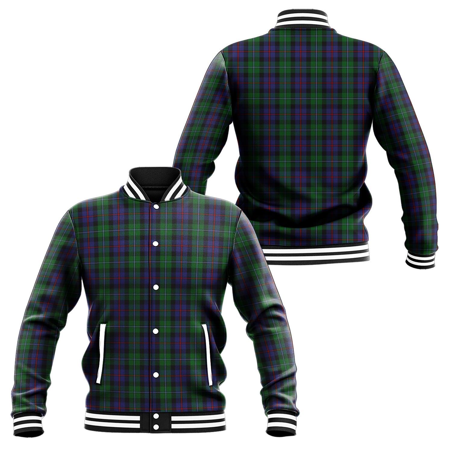 Campbell of Cawdor Tartan Baseball Jacket Unisex - Tartan Vibes Clothing