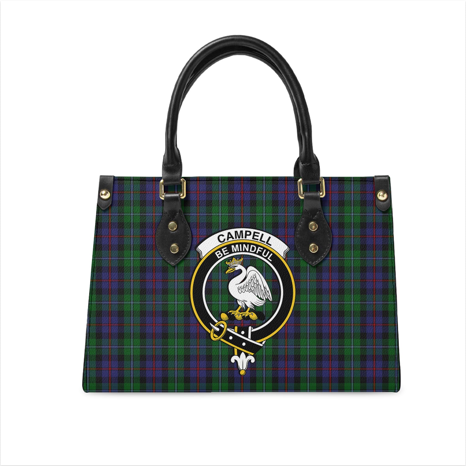 campbell-of-cawdor-tartan-leather-bag-with-family-crest