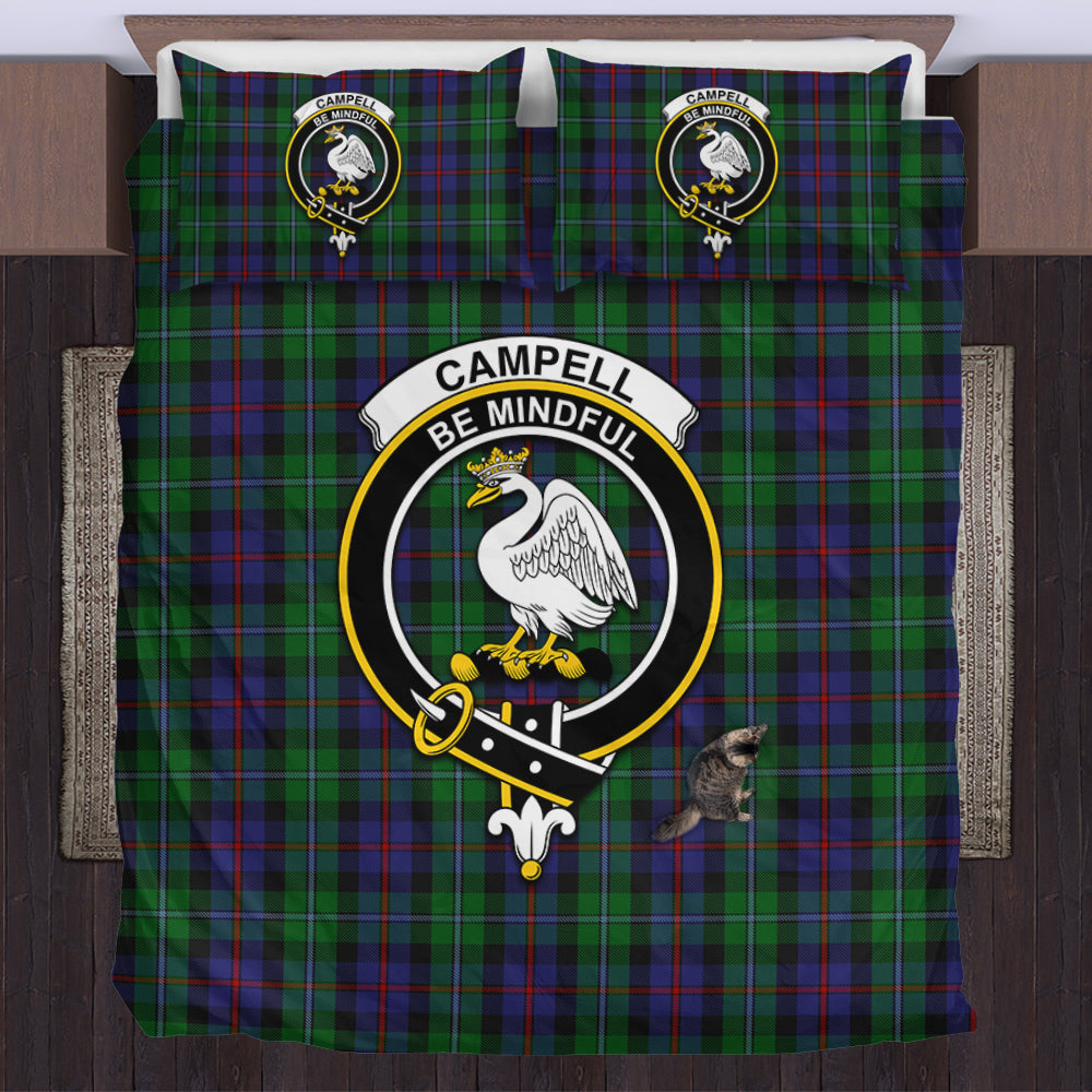 Campbell of Cawdor Tartan Bedding Set with Family Crest US Bedding Set - Tartan Vibes Clothing