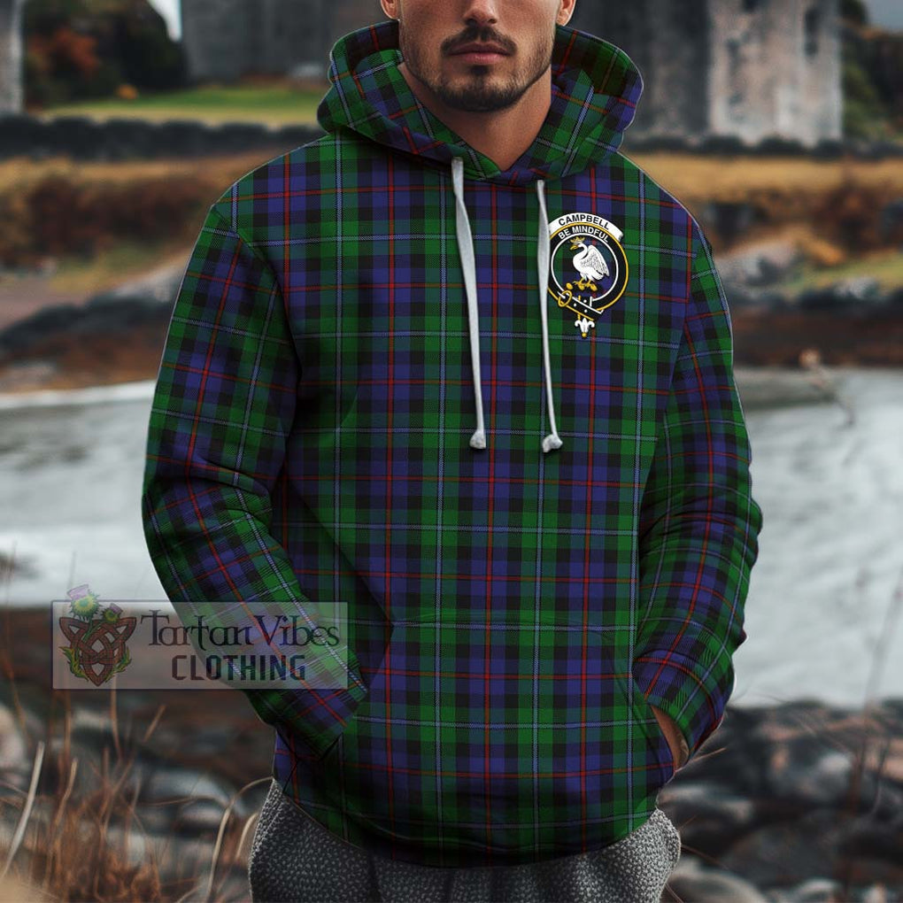 Campbell of Cawdor Tartan Cotton Hoodie with Family Crest Pullover Hoodie XS - Tartan Vibes Clothing