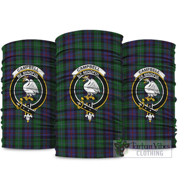 Campbell of Cawdor Tartan Neck Gaiters, Tartan Bandanas, Tartan Head Band with Family Crest