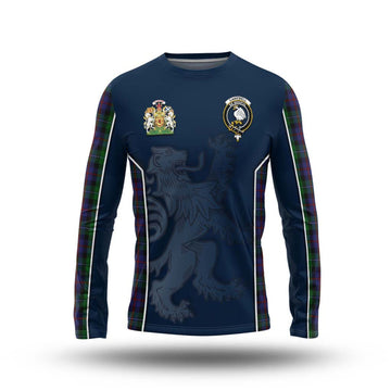 Campbell of Cawdor Tartan Long Sleeve T-Shirt with Family Crest and Lion Rampant Vibes Sport Style