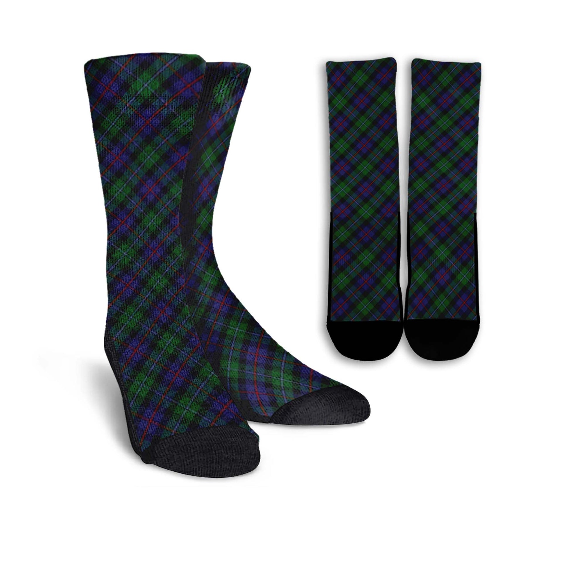Campbell of Cawdor Tartan Crew Socks Cross Tartan Style - Tartanvibesclothing