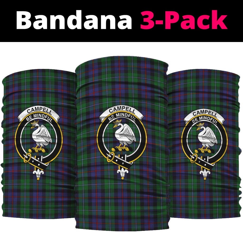Campbell of Cawdor Tartan Neck Gaiters, Tartan Bandanas, Tartan Head Band with Family Crest One Size - Tartanvibesclothing