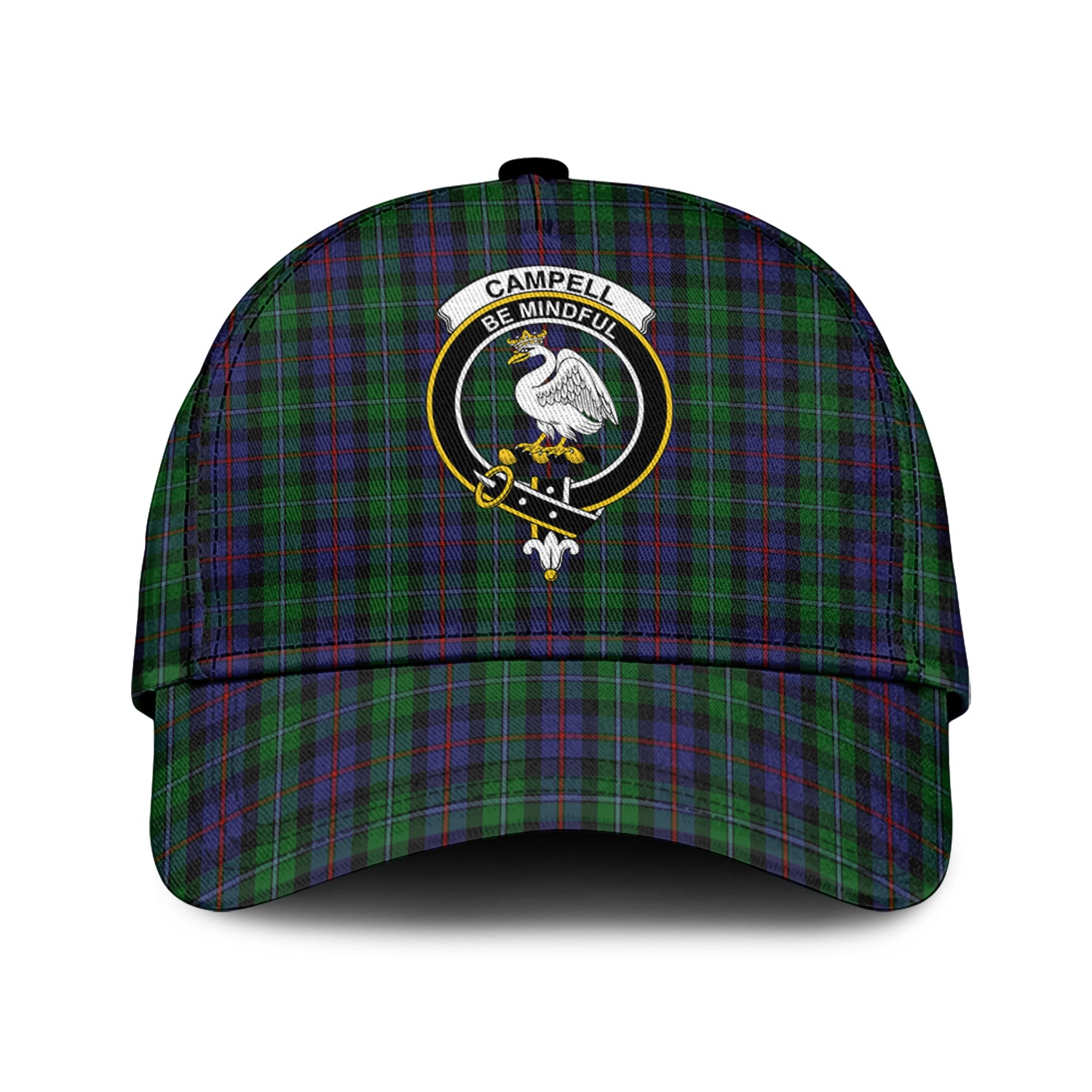 Campbell of Cawdor Tartan Classic Cap with Family Crest Classic Cap Universal Fit - Tartan Vibes Clothing