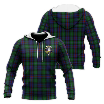 Campbell of Cawdor Tartan Knitted Hoodie with Family Crest